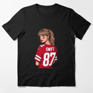 Taylor Swift Black 87 Travis Kelce Tshirt - Medium